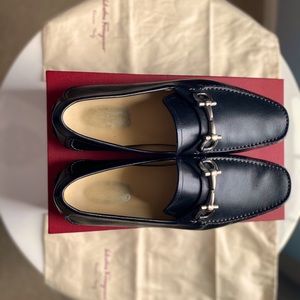 Salvatore Ferragamo Blck Horsebit Loafer Mens 11.5